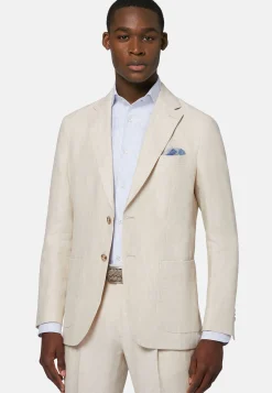 Abito Beige In Puro Lino