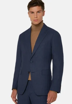 Abito Blu Principe Di Galles In Lana Super 130