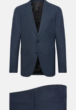 Abito Blu Principe Di Galles In Lana Super 130