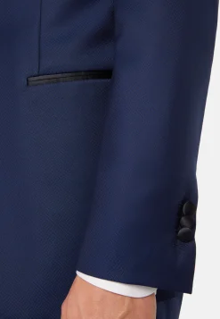 Abito Da Smoking Navy Blu In Lana Elasticizzata