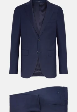 Abito Navy Blu Principe Di Galles In Pura Lana