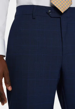 Abito Navy Blu Principe Di Galles In Lana Super130
