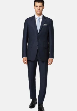 Abito Navy Blu Strutturato In Lana