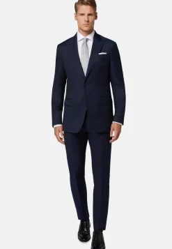 Abito Navy Blu Strutturato In Lana
