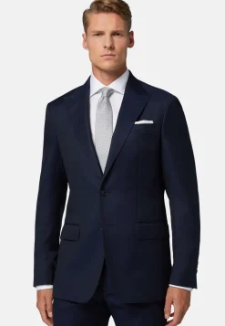 Abito Navy Blu Strutturato In Lana