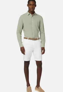 Bermuda In Cotone Tencel Elasticizzato