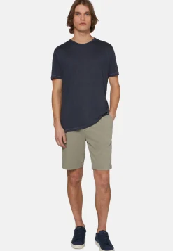 Bermuda In Cotone Tencel Elasticizzato