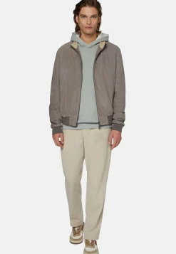 Bomber In Vera Pelle Scamosciata