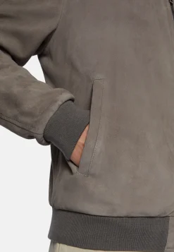 Bomber In Vera Pelle Scamosciata