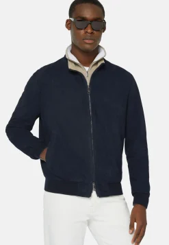 Bomber In Vera Pelle Scamosciata