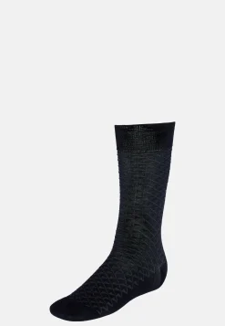 Calze Jacquard In Misto Cotone Organico