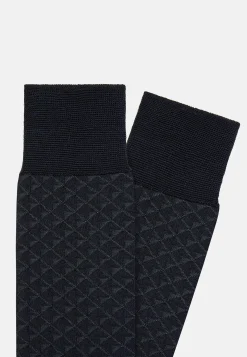 Calze Jacquard In Misto Cotone Organico