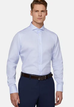 Camicia A Quadretti Azzurri In Cotone Regular Fit