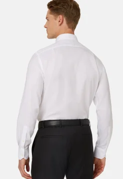 Camicia Azzurra In Cotone Dobby Regular Fit