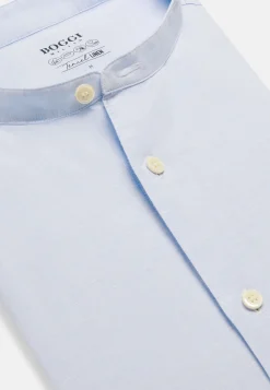 Camicia Azzurra In Tencel Lino Regular Fit