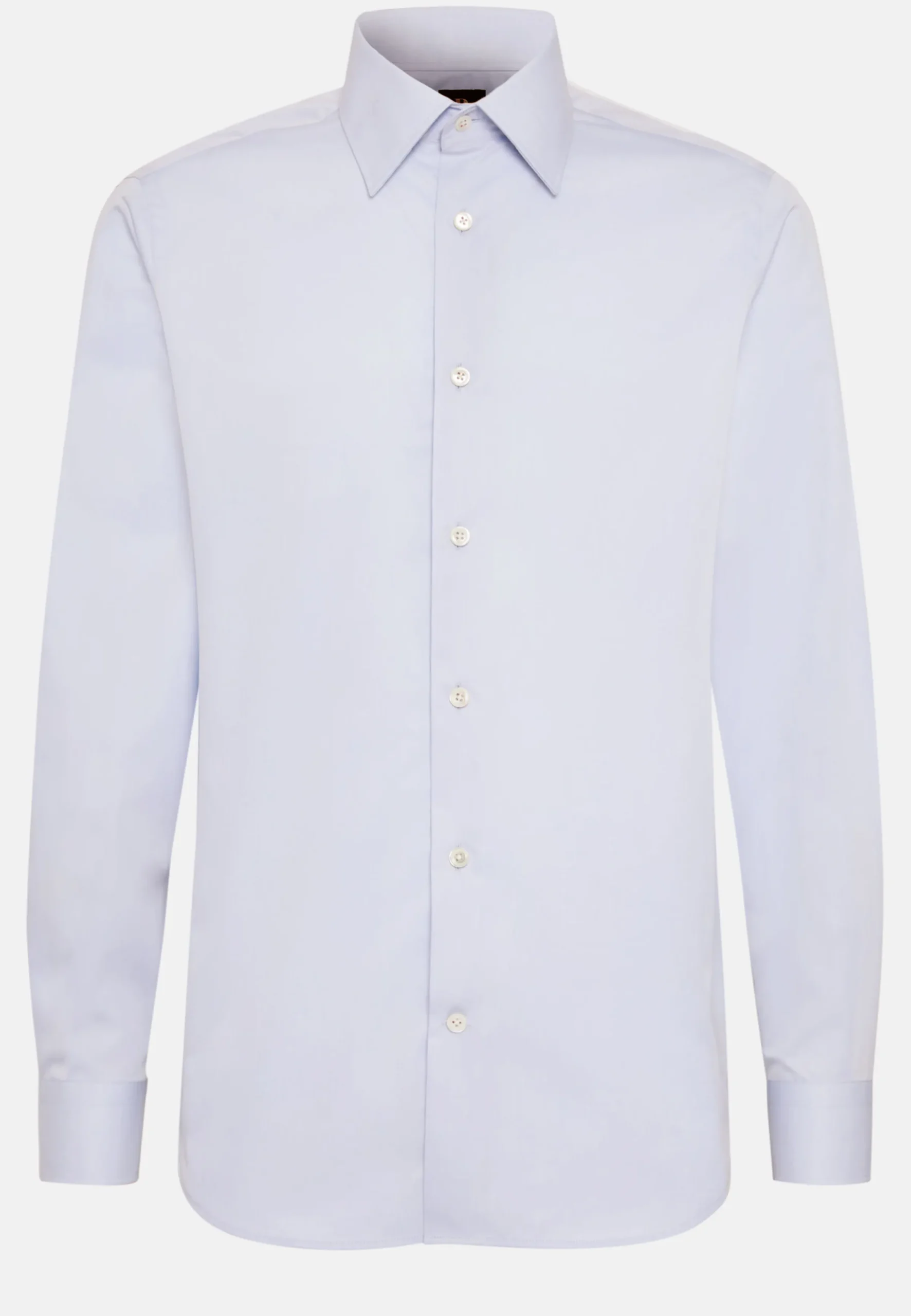 Camicia Azzurra In Twill Di Cotone Regular Fit