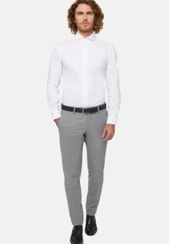 Camicia Bianca In Cotone Nylon Elasticizzato Slim