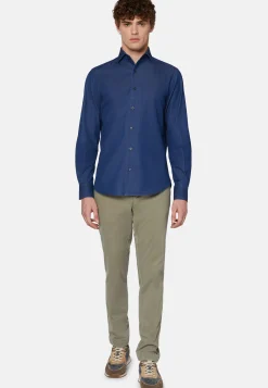 Camicia In Denim Di Cotone Regular Fit