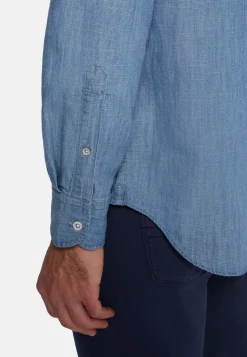 Camicia In Denim Di Cotone Regular Fit