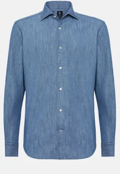Camicia In Denim Di Cotone Regular Fit
