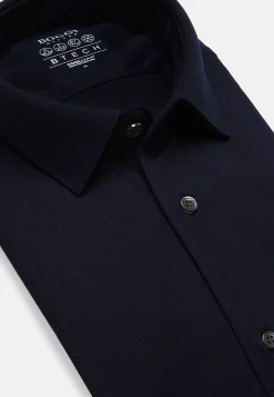 Camicia Nera In Cotone E COOLMAX® Slim Fit