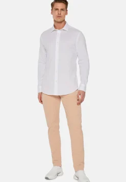 Camicia Nera In Cotone E COOLMAX® Slim Fit