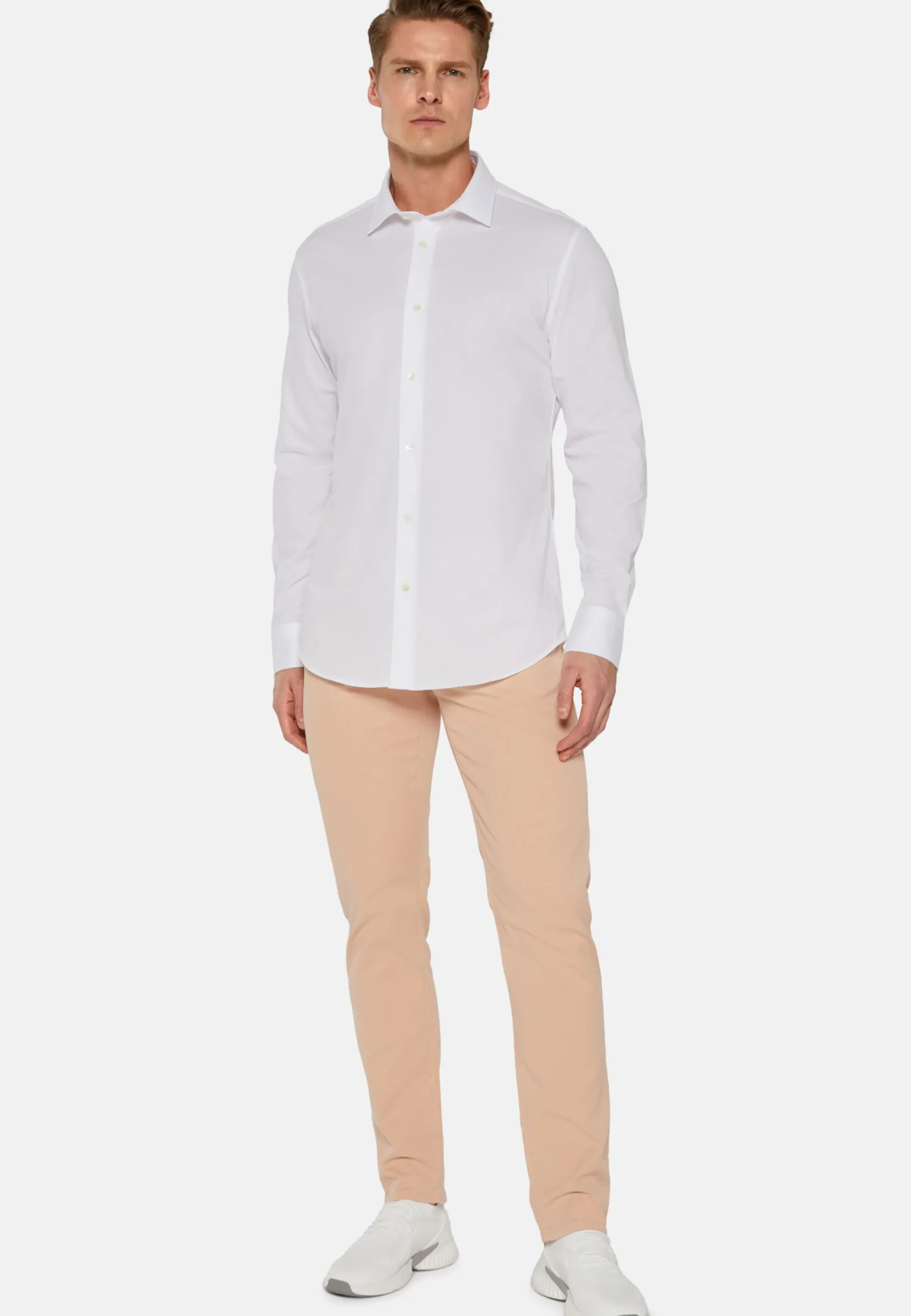 Camicia Nera In Cotone E COOLMAX® Slim Fit