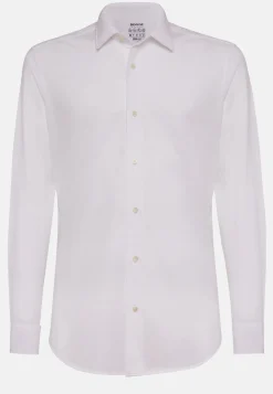 Camicia Nera In Cotone E COOLMAX® Slim Fit