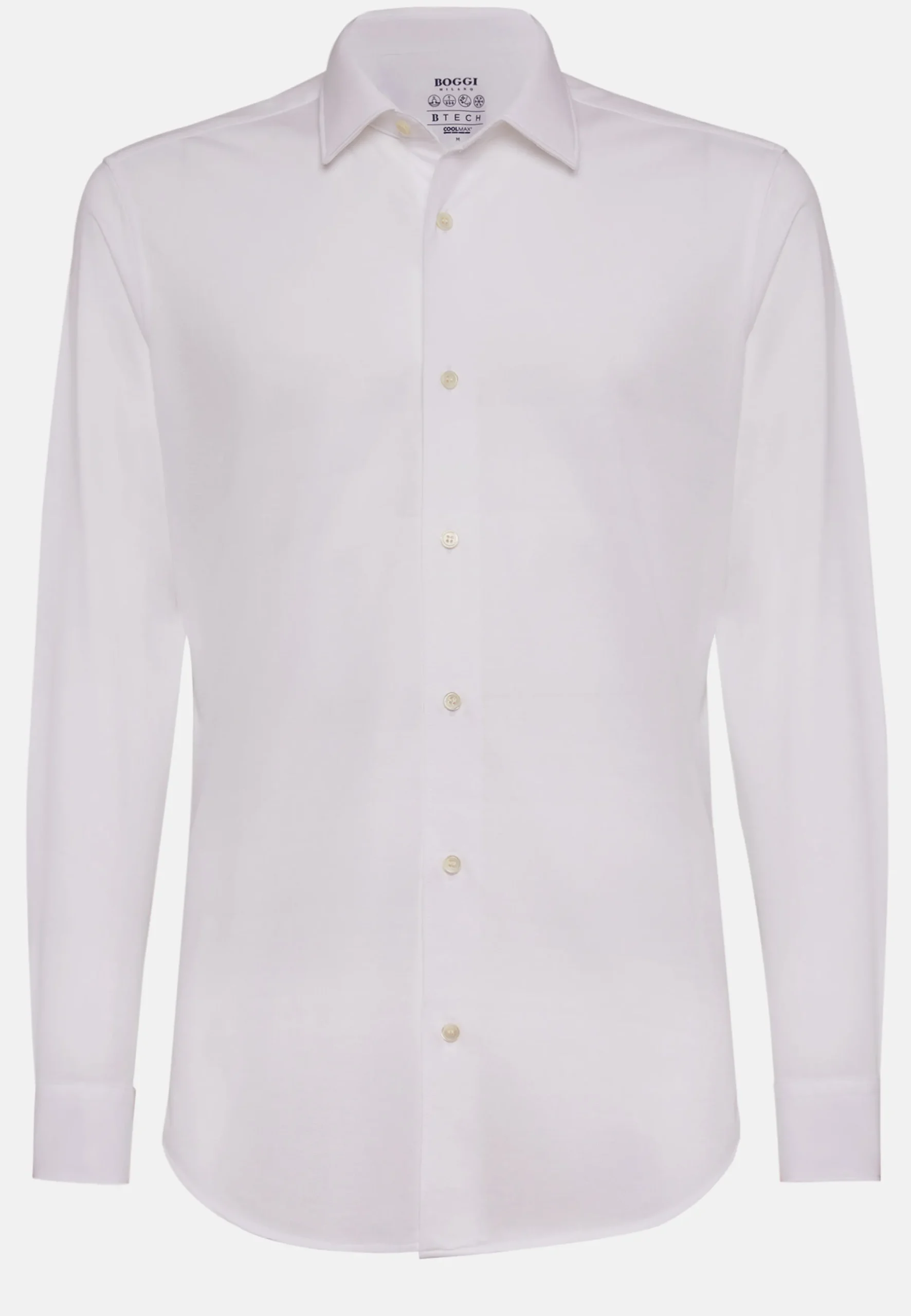 Camicia Nera In Cotone E COOLMAX® Slim Fit