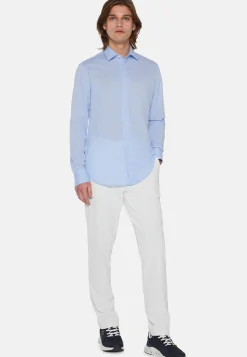 Camicia Nera In Cotone E COOLMAX® Slim Fit