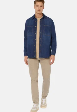 Camicia Over In Denim Di Cotone