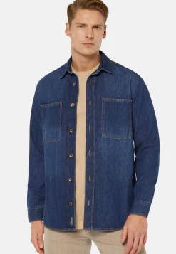 Camicia Over In Denim Di Cotone