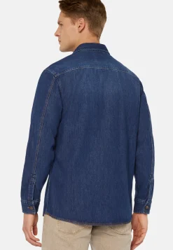 Camicia Over In Denim Di Cotone