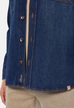 Camicia Over In Denim Di Cotone