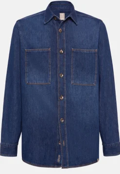 Camicia Over In Denim Di Cotone