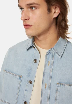 Camicia Over In Denim Di Cotone