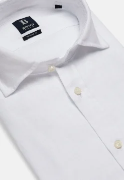 Camicia Rosa In Lino Regular Fit