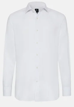 Camicia Rosa In Lino Regular Fit