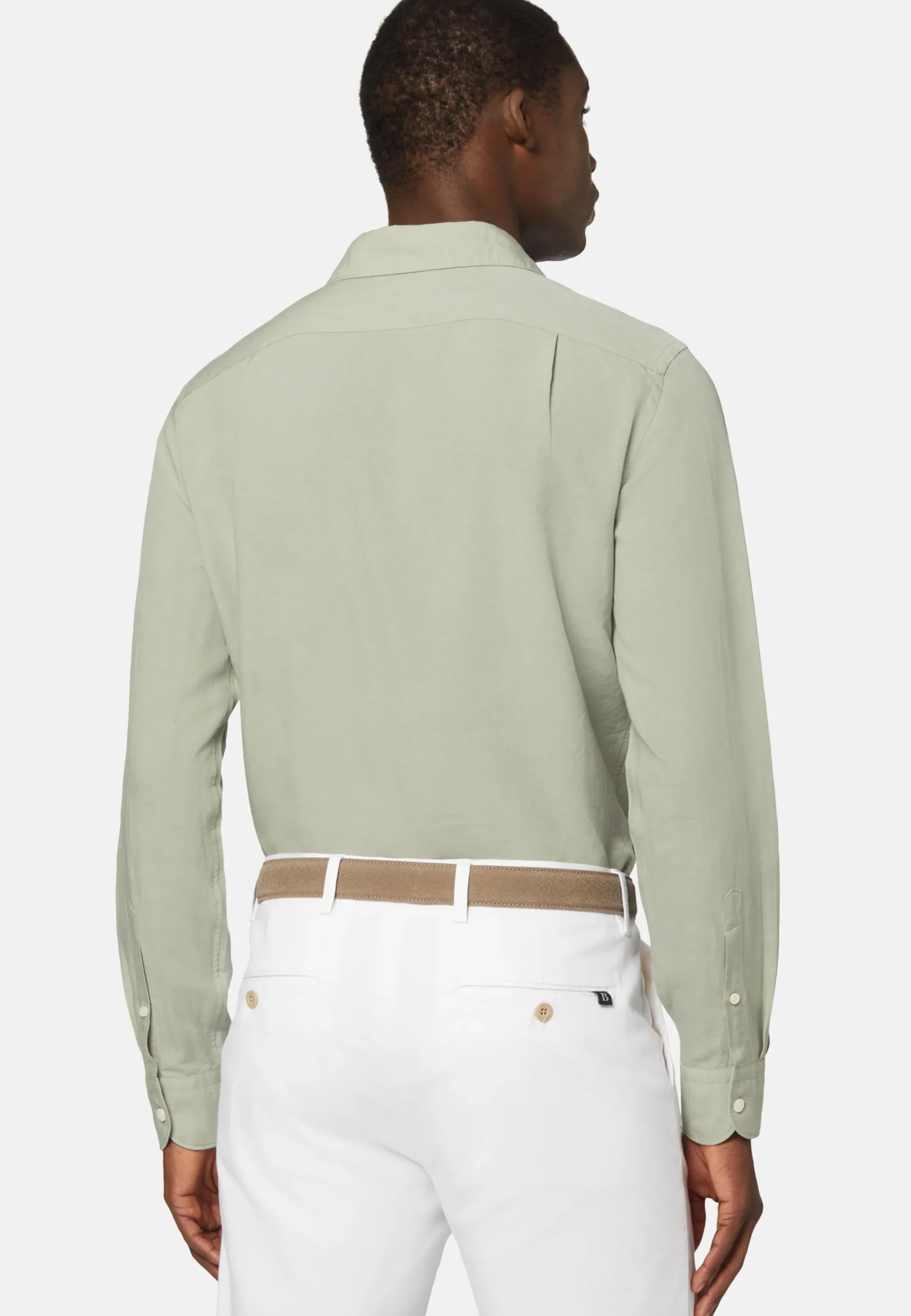 Camicia Sabbia In Tencel Lino Regular Fit