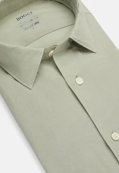 Camicia Sabbia In Tencel Lino Regular Fit