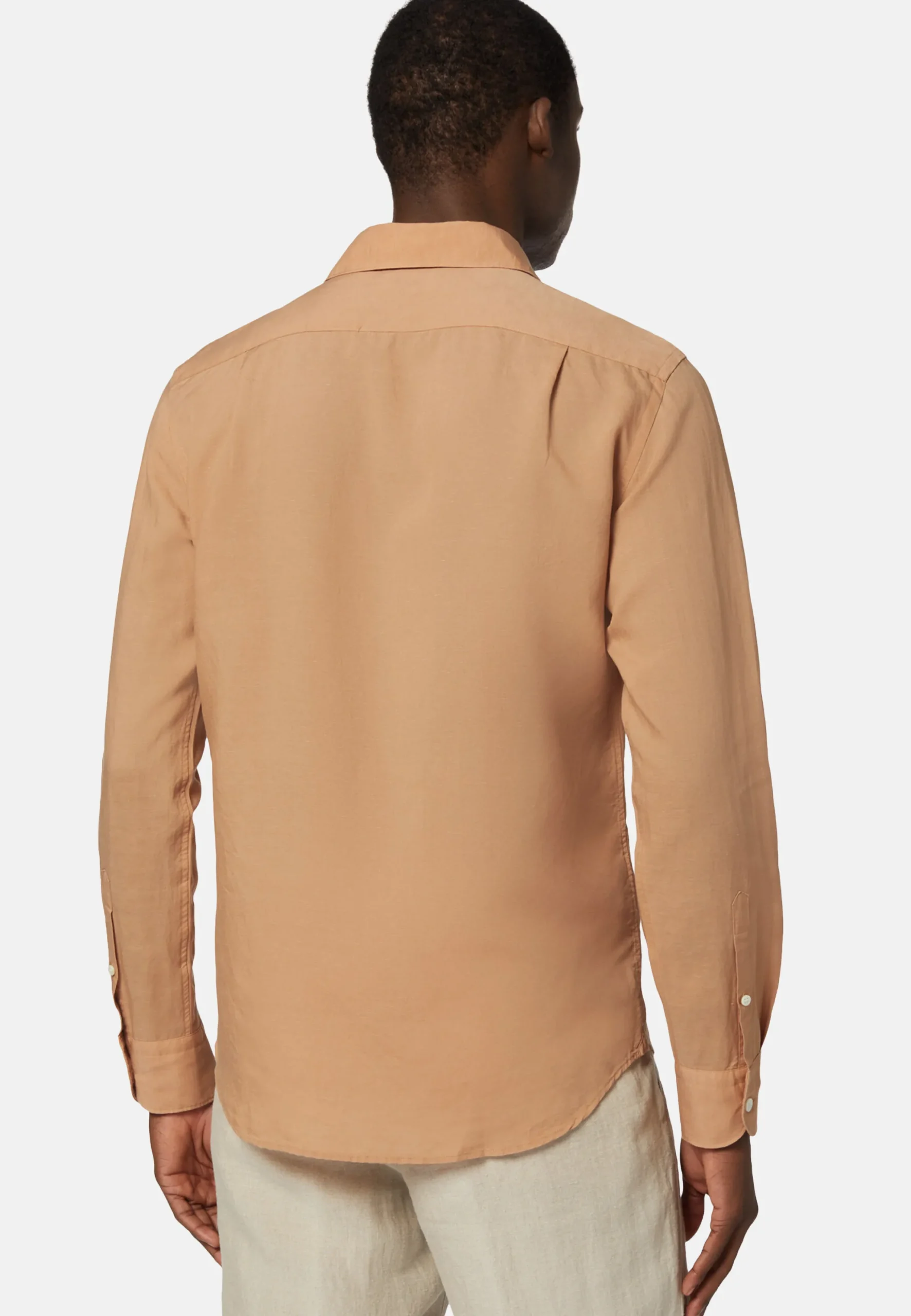 Camicia Sabbia In Tencel Lino Regular Fit