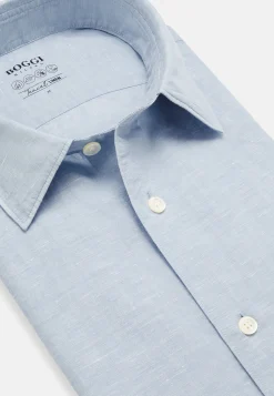 Camicia Sabbia In Tencel Lino Regular Fit