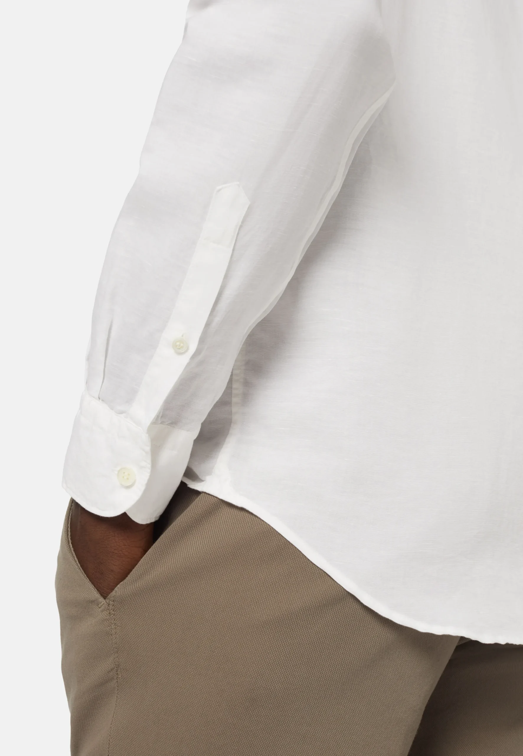 Camicia Sabbia In Tencel Lino Regular Fit