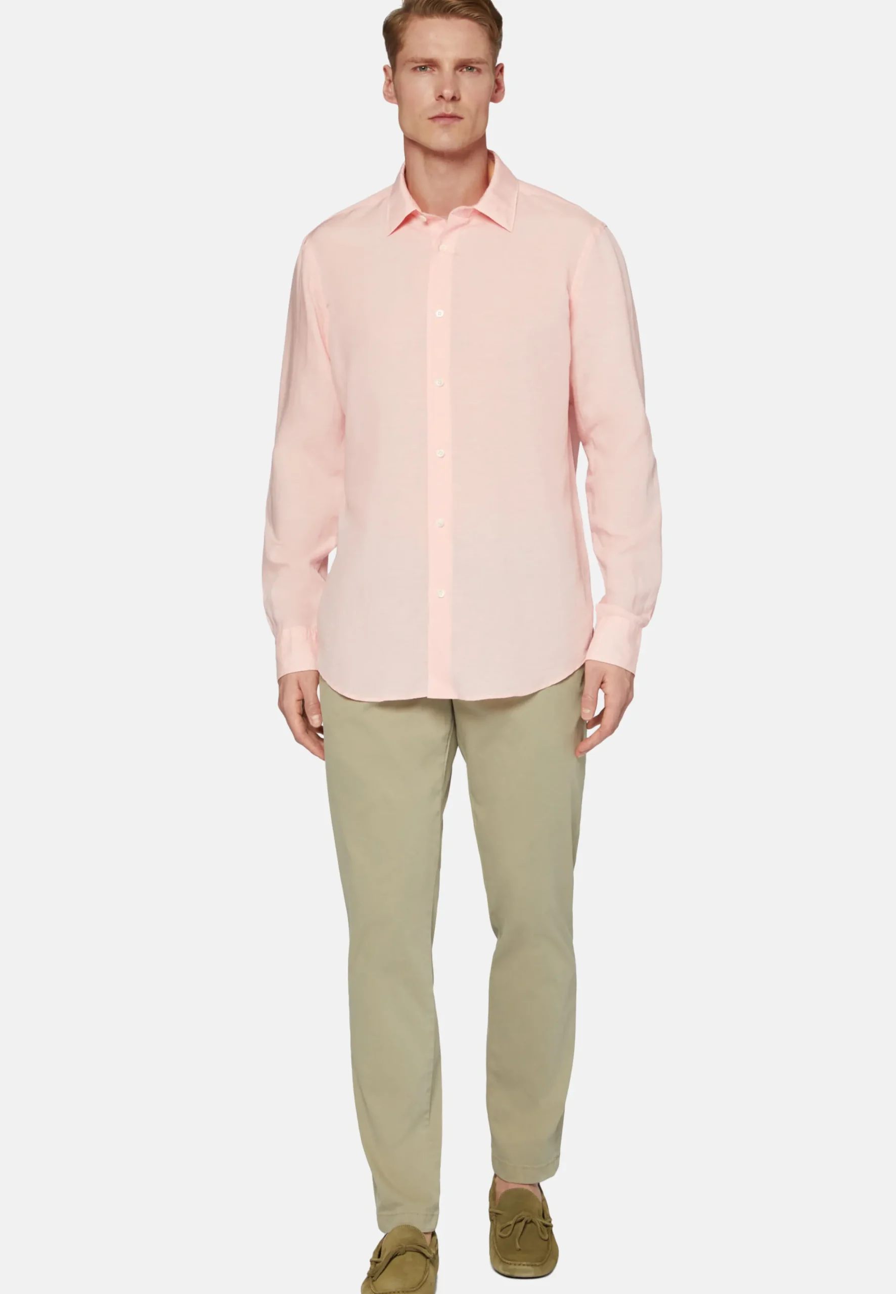 Camicia Sabbia In Tencel Lino Regular Fit