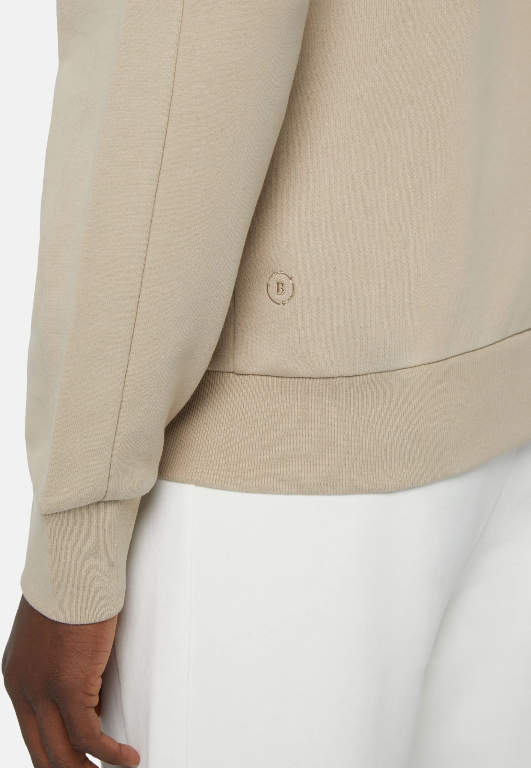 Felpa Full Zip In Misto Cotone Organico