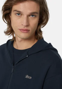 Felpa Full Zip In Misto Cotone Organico