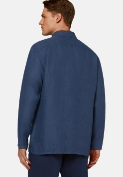 Giacca Camicia In Lino