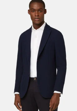 Giacca Navy In Cotone B Jersey