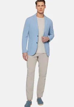 Giacca Tortora In Tencel Lino Cotone