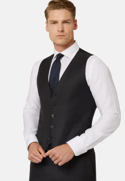 Gilet Navy In Sallia Di Lana